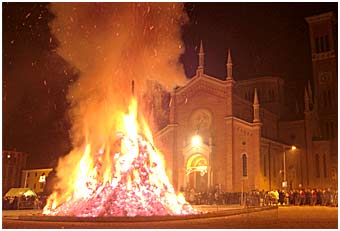 panevin treviso bonfires northeast italy